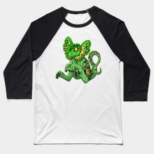 Dilophosaurus: Lime Baseball T-Shirt
